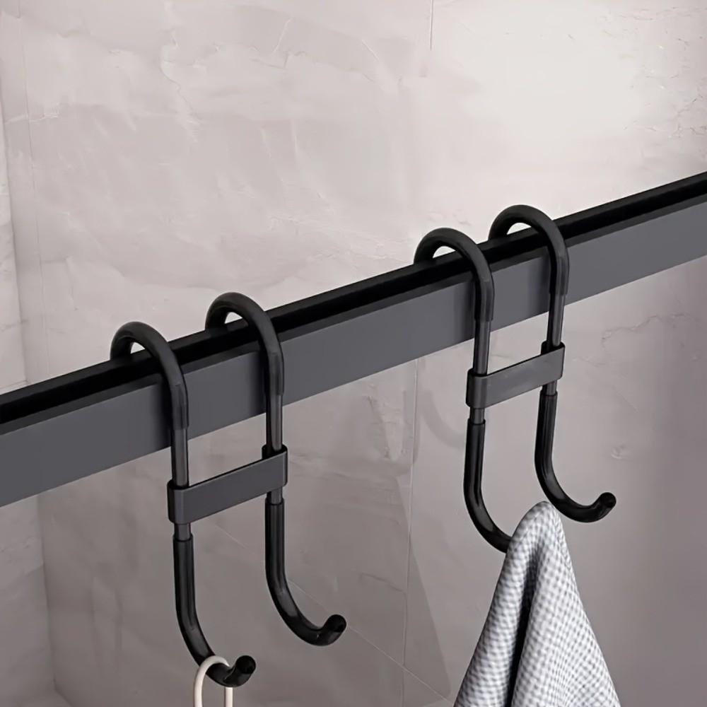 5Pcs Heavy-Duty Shower Door Hook Strong Hold Hanging Hook Door Accessory Storage Hanger Door