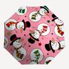 1pc Snowmen Pattern Automatic Folding Umbrella - 8-Rib Automatic Open/Close, Large Canopy Birthday Festival Gift yy251217095