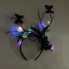 Хэллоуин Темные Ветки Черная Бабочка Головная Повязка Светящаяся Головная Повязка Рождественский Цветочный Головной Убор Девушка Фото Реквизит