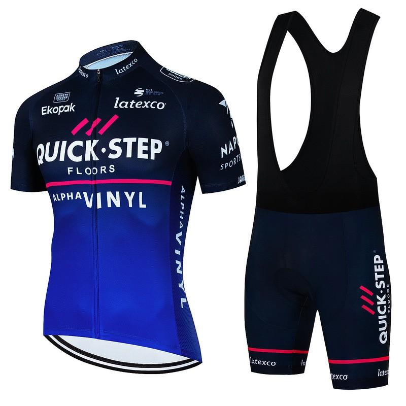 QuickStep Mens Cycling Jersey Short Sleeve Breathable Quick-Dry Mountain Road Bike Apparel