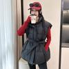 Women's Thickened Winter Mid-Length Down Vest Stand-Collar
