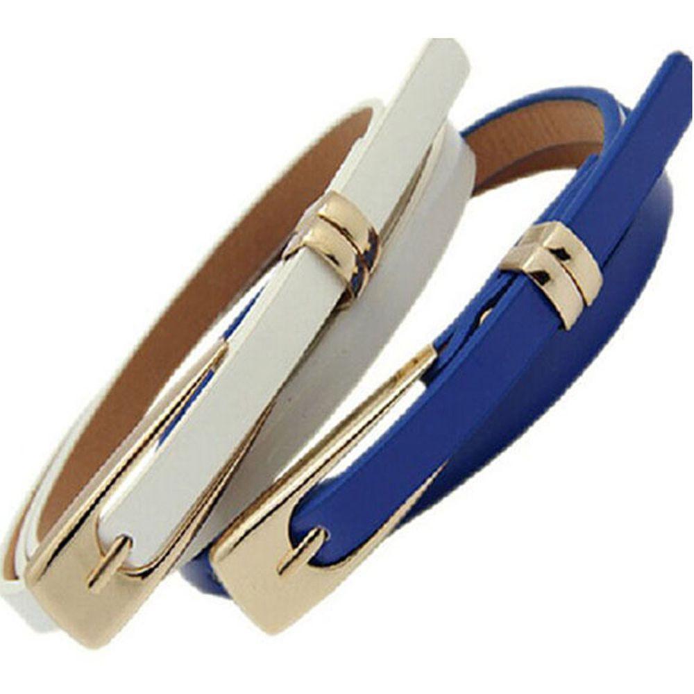 Skirt Accessories Decoration Leather Buckle Waistband Girl Narrow Lady Skinny Thin Waist Belt