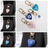 Enamel Turkish Heart Evil Eye Keychain Pendant Turkish Heart Keyring  Car Key Chain