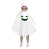 Детский белый призрачный плащ с светящимся лицом для Хэллоуина, косплея, тематической вечеринки, костюм