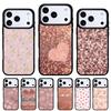 Золотой Розовый Сердце Любви Чехол для Телефона для iPhone 17 16 15 14 13 Pro Max Задняя Крышка для 12 11 Pro Coque