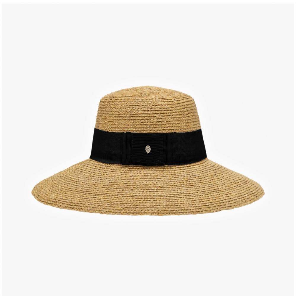 Helen Kaminski Boater Hat Bucket Hat Natural Black Ntbk Hat51545