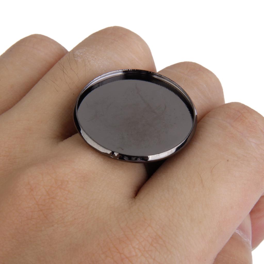 Регулируемая латунная основа с пустым кольцом для кабошона диаметром 25 мм своими руками