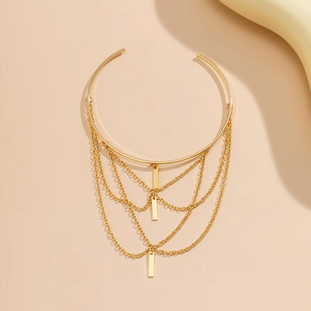 Punk Adjustable Arm Chain Metal Lanyard Tassel Arm Ring Resort Wind Beach Open Arm Bracelet