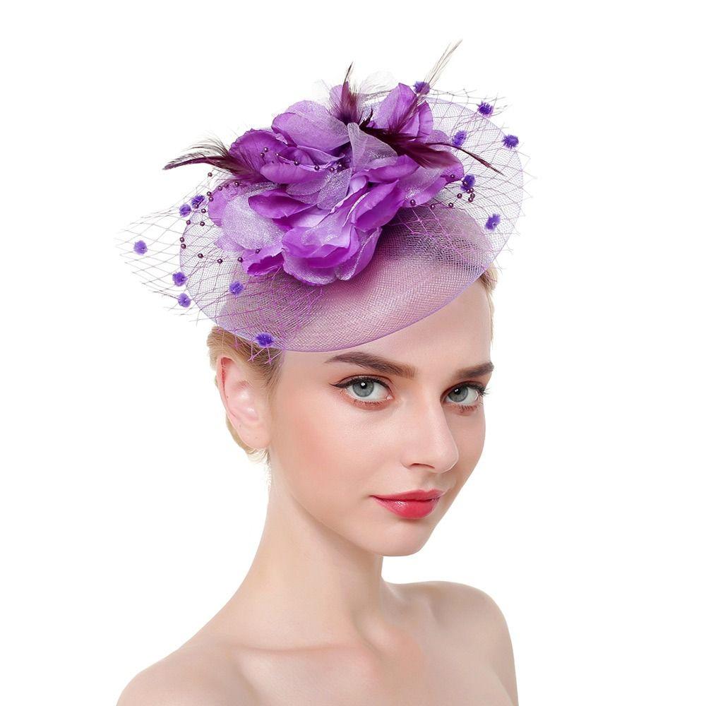 Стильные шапки-волшебники, свадебные цветочные сетчатые повязки на голову, коктейльные головные уборы для чаепития для женщин и девочек