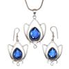 Комплект ювелирных изделий из танзанита, кварцевый драгоценный камень, подвеска, ожерелье 18-20 дюймов