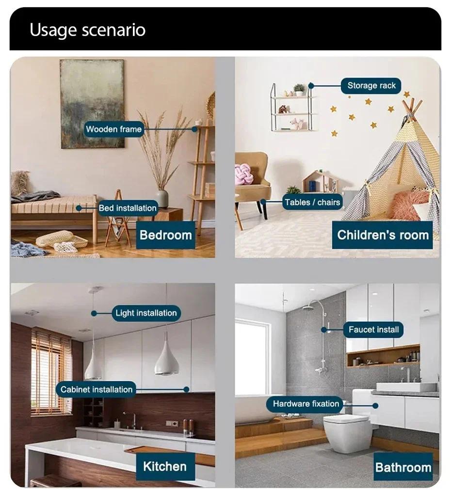 Электрическая отвертка с большим крутящим моментом Ручной инструмент Набор трещоточных отверток Мини-электродрель Ручные инструменты с фонариком