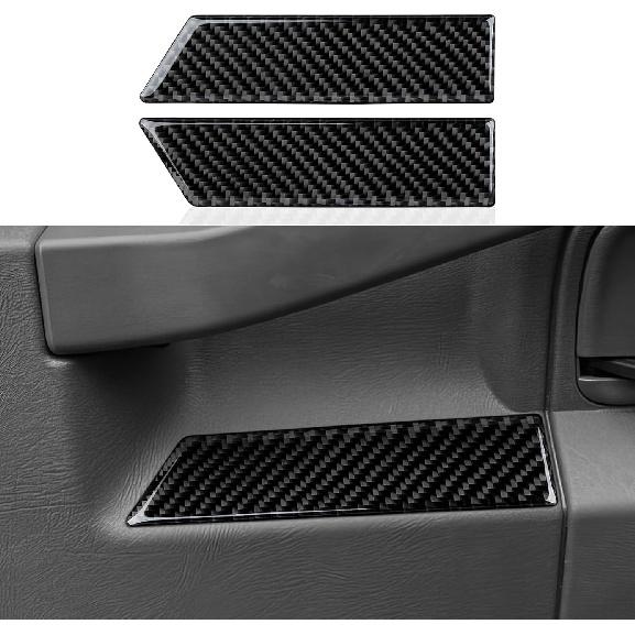 for Express Door Panel Carbon Fiber Cover Trim Decals Accessories for Chevrolet Express/GMC Savana 1500 2500 3500 2003 - Present Interior Sticker