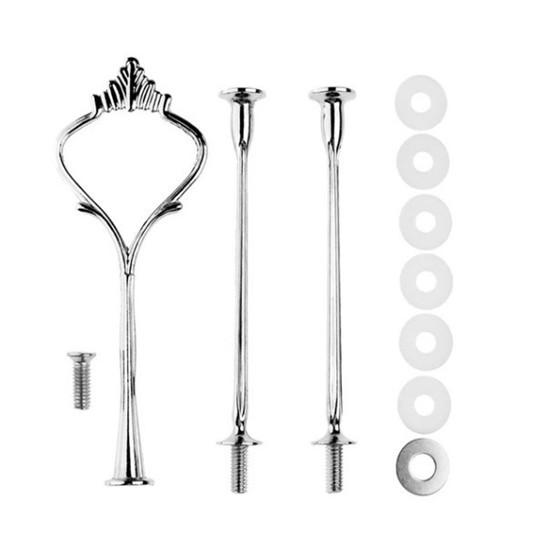 3-х уровневая подставка для фруктового торта, центральная ручка, фурнитура, стержень