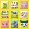 Чехол для декоративной подушки T-Tamagotchi Kuchipatchi Mametch Квадратный для офиса 55x55см 40x40см 45x45см 50x50см 30x30см