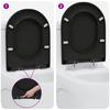 Toilet Seat Black 49 x 36 x 4 cm Duroplast