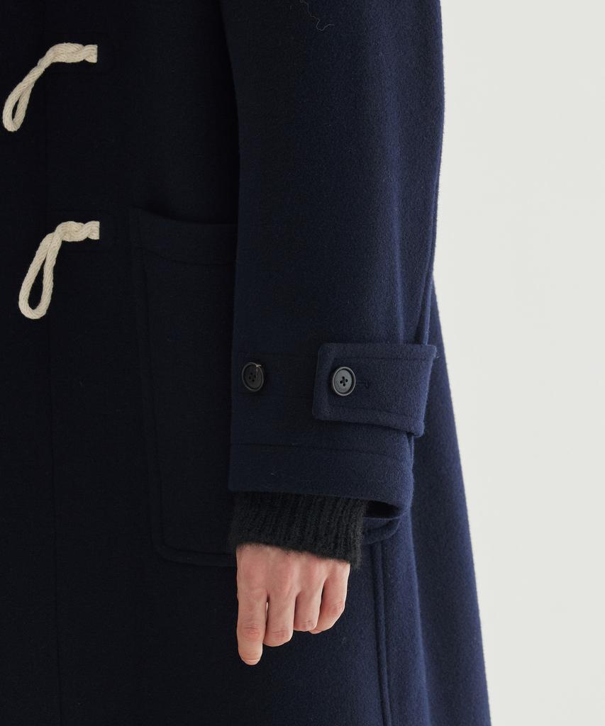 Covernat Wool Hooded Duffle Coat Dark Navy