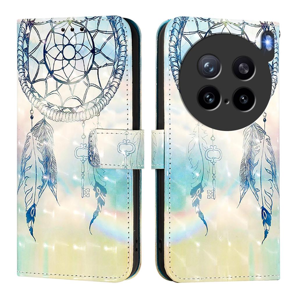 For vivo X200s 5G Leather Case Pattern Printing Wallet Stand Mobile Cover with Strap