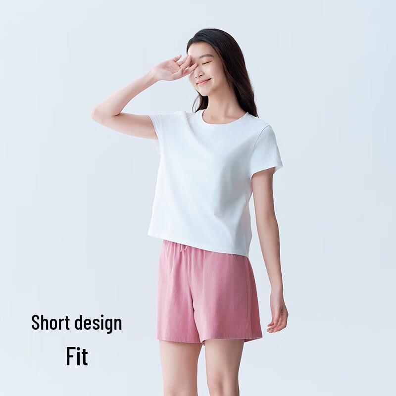Yiershuang Women's Pure Cotton Antibacterial Short Sleeve T-Shirt