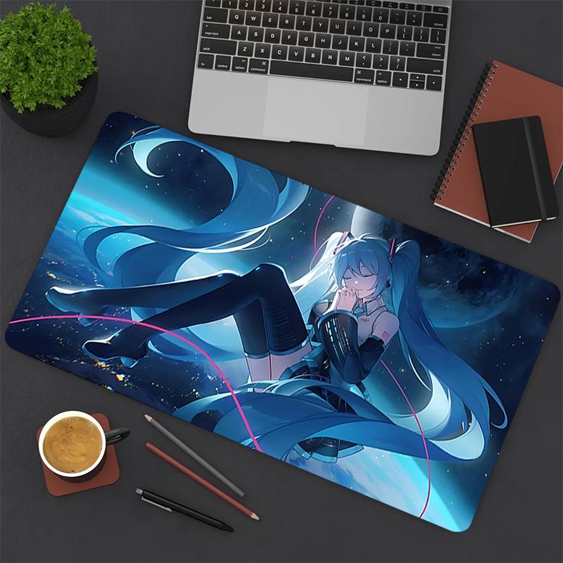 1Pc Space Fantasy Journey Gaming Mouse Pad Keyboard Desk Mat Non-slip Rubber Lock Edge Waterproof Computer Mousepad for Office Home Decor Y1150