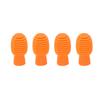 4Pcs Drum Stick Practice Tip Portable Silicone Mute Drumstick for Beginner Practicing Orange