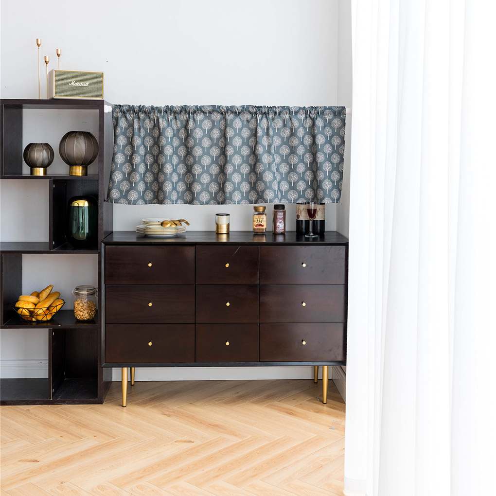 Короткие напечатанные шторы, оконные карнизы, кухонные шкафы, декоративные балдахины, полупанели