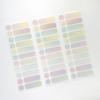 3 Sheet Basic Color Stickers Set Multi Rainbow Candy Pure Paper Adhesive Memo Note Diary Album Decoration Marker
