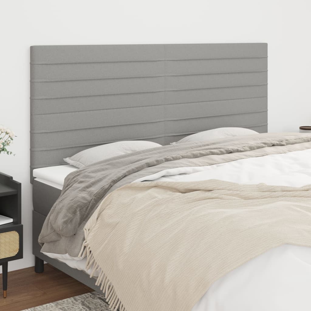 Headboard Light Grey 160 x 5 x 118 128 cm Fabric