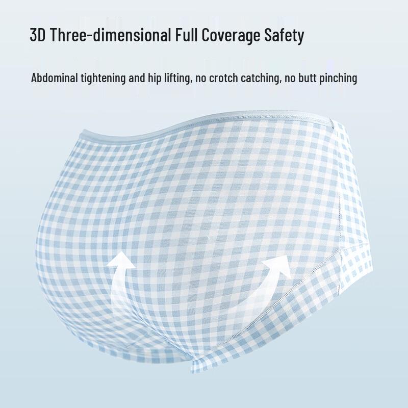 Yiershuang Women's High-Waist Antibacterial Cotton Briefs
