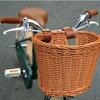 Kids Bike Front Basket Bicycle Hanging Basket Bicycle PP Rattan Woven Basket with Adjustable Belts