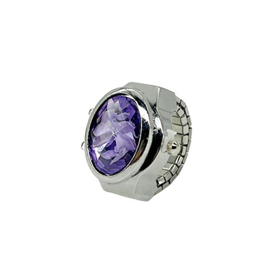 Красочные часы со стразами и откидной крышкой, эластичный ремешок из нержавеющей стали, овальный циферблат, женские часы, кольцо на палец, подарок на день рождения, модные аксессуары