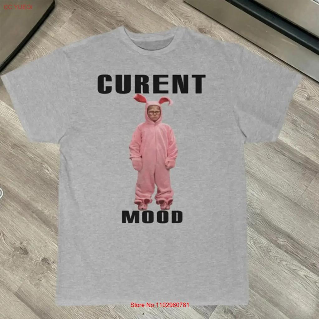 Retro Christmas Current Mood Pink Bunny T Shirt S 5xl Vintage Soft Top For Everyday Wear Versatile Breathable Stylish