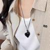 Korean Reinna Irregular Heart Pendant Necklace - Adjustable Sweet Cool Accessory