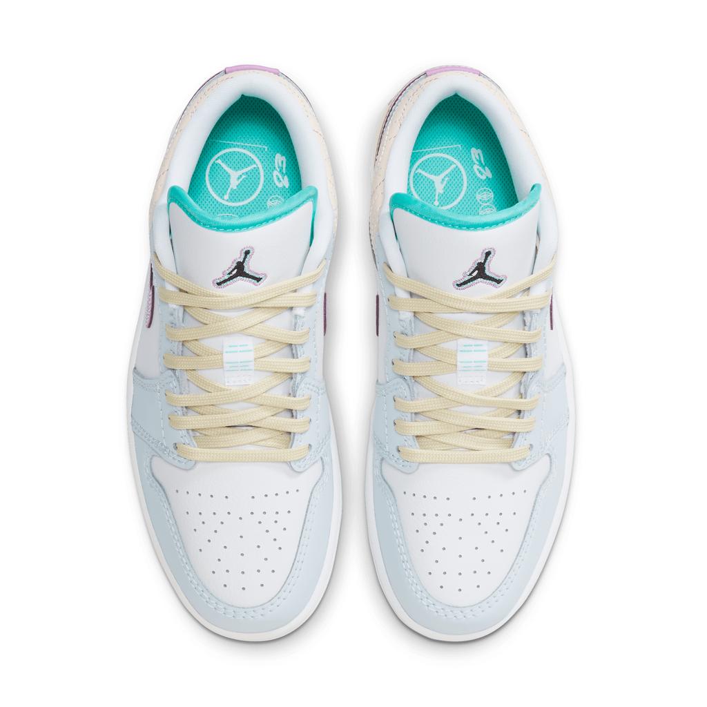 Air Jordan 1 Low Multi-Color Sashiko Women Sneakers White Blue-Tint Rush-Fuchsia FV3623-151