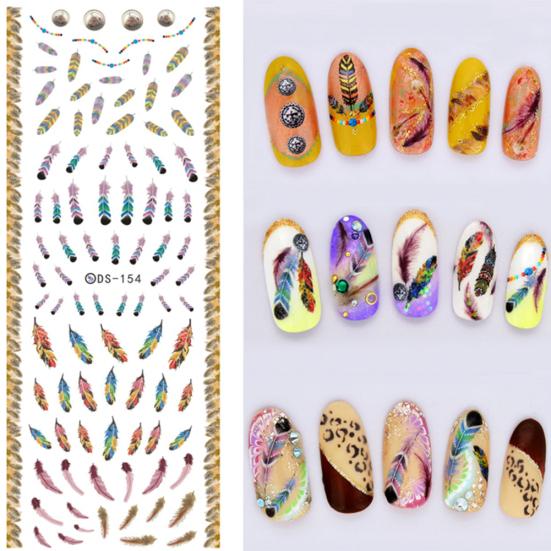 DIY Design Water Transfer Nail Art Wrap Sticker Watermark Fingernails Decals
