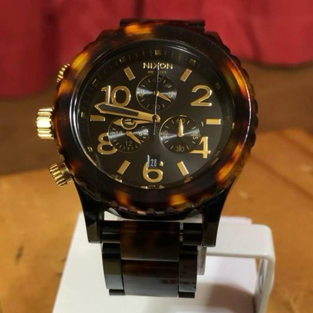 Б/у NIXON THE 42-20 CHRONO Черепаховый узор Новая батарейка