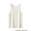Women's Cashmere Sleeveless Camisole: Low-Neck Knit Top in Winter White, Blue, Green, Velvet, and Rice Colors.