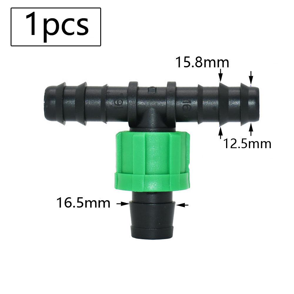 16mm Micro Irrigation Drip Tape Connectors Tee Repair Elbow End Plug Tap Fittings Locked Hose Joints Greenhouse Coupler