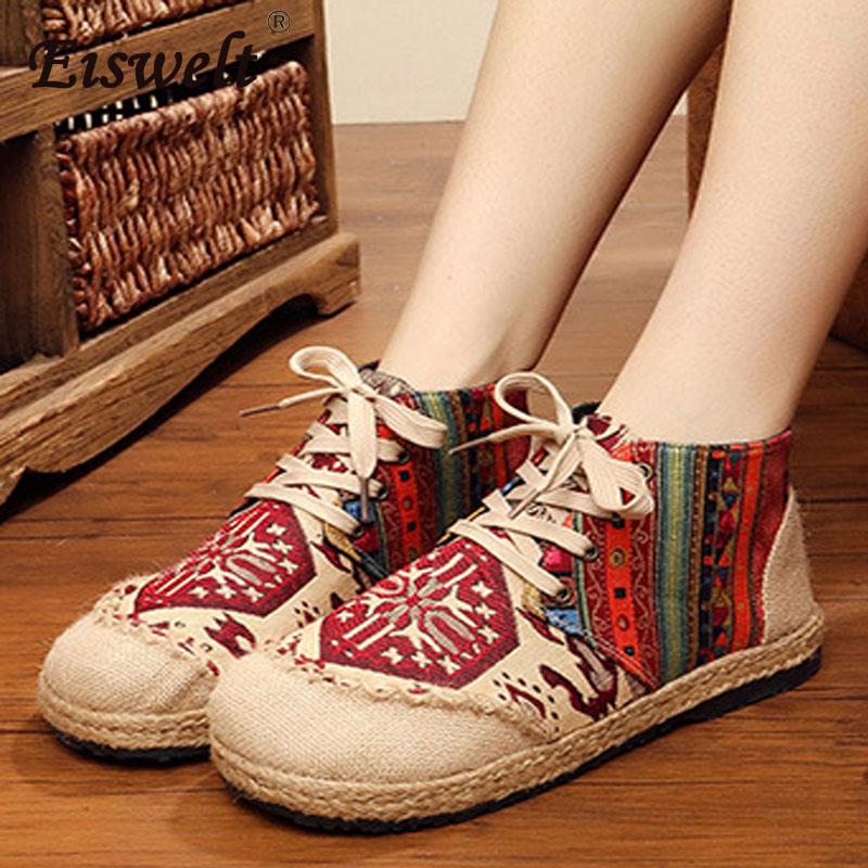 Женские хлопковые кеды в этническом стиле