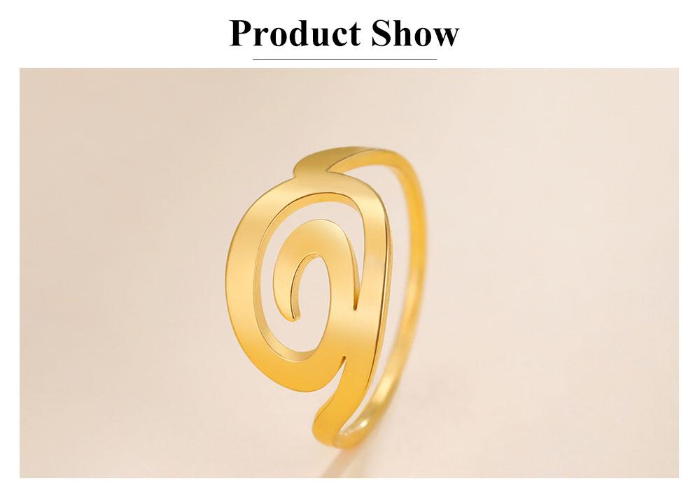 Cazador Geometric Swirl Spiral Women's Ring Stainless Steel Finger Rings 2026 Trend Jewelry Wholesale 2026 Birthday Party Gifts