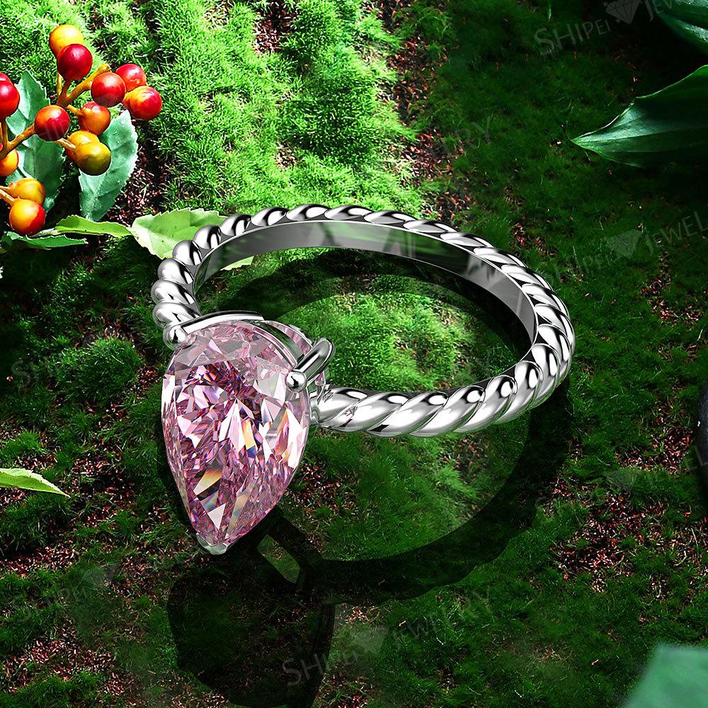 Танцизное классическое кольцо из стерлингового серебра 925 пробы с цирконом, женские ювелирные изделия, свадебное обещание, подарок для вечеринки