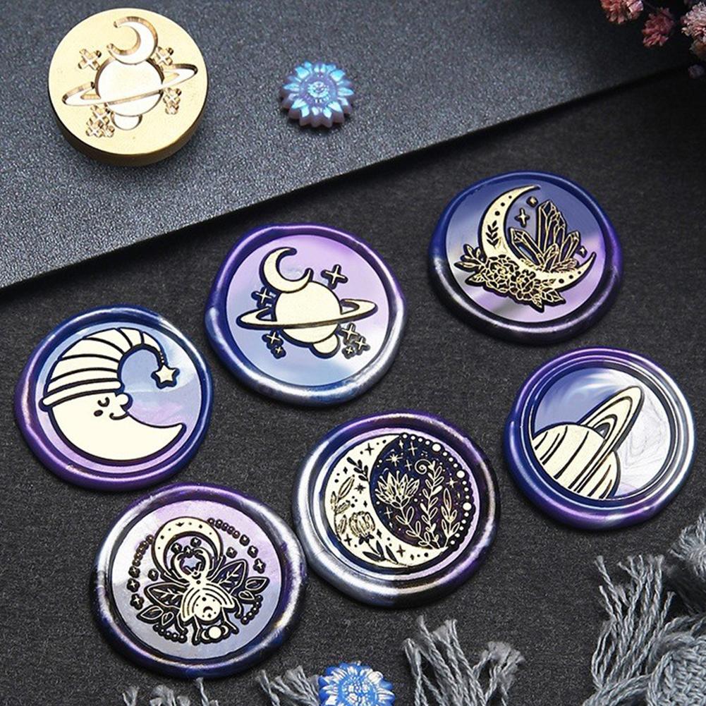 Uk* Серия Star Moon Штамп Голова Пригласительный Конверт Эмаль Восковая Голова для Свадьбы