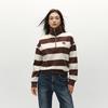 Semir Women's Oversized Striped Half-Zip Fleece Stand Collar Sweatshirt