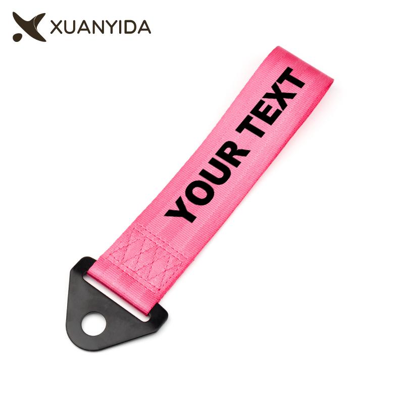 Custom Tow Strap Personalised Customized Your Text Logo Tow Rope Ribbon Auto Car Accessories Trailer Ropes Bumper Towing Strap