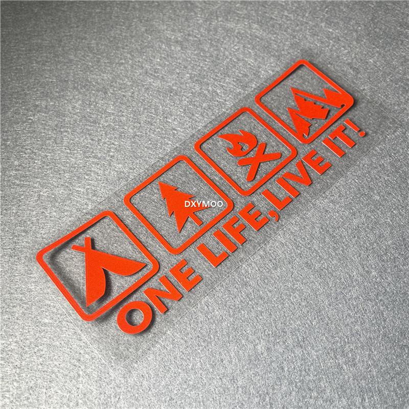 Camping Outdoor Enthusiast Car Sticker Wild Survival Quadruple Decal for Vehicle Auto Window Tail Body