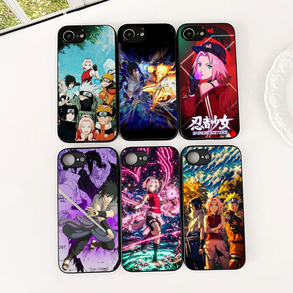 Haruno Narutos Sakura Sasuke Cover for Apple iPhone 16 14 15 Plus 11 Pro Max 16E ProMax + 15Plus 16+ 14+ Coque Phone Case