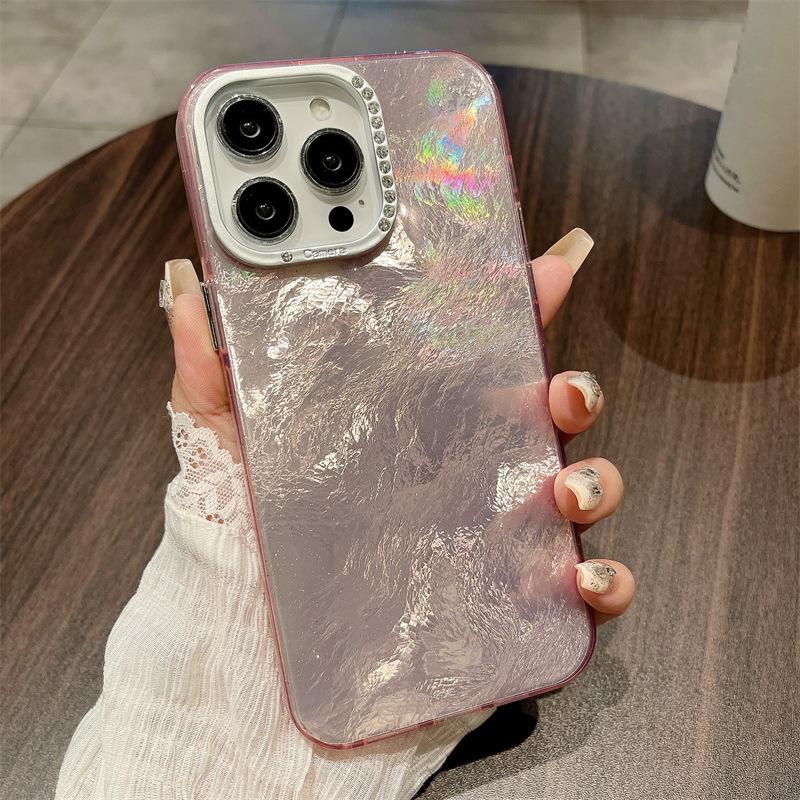 Iceberg Tinfoil Pattern для мобильного телефона Apple 15 Интернет-знаменитость IPhone14 Shell Flash Diamond Lens 13Promax Hard Shell Tide