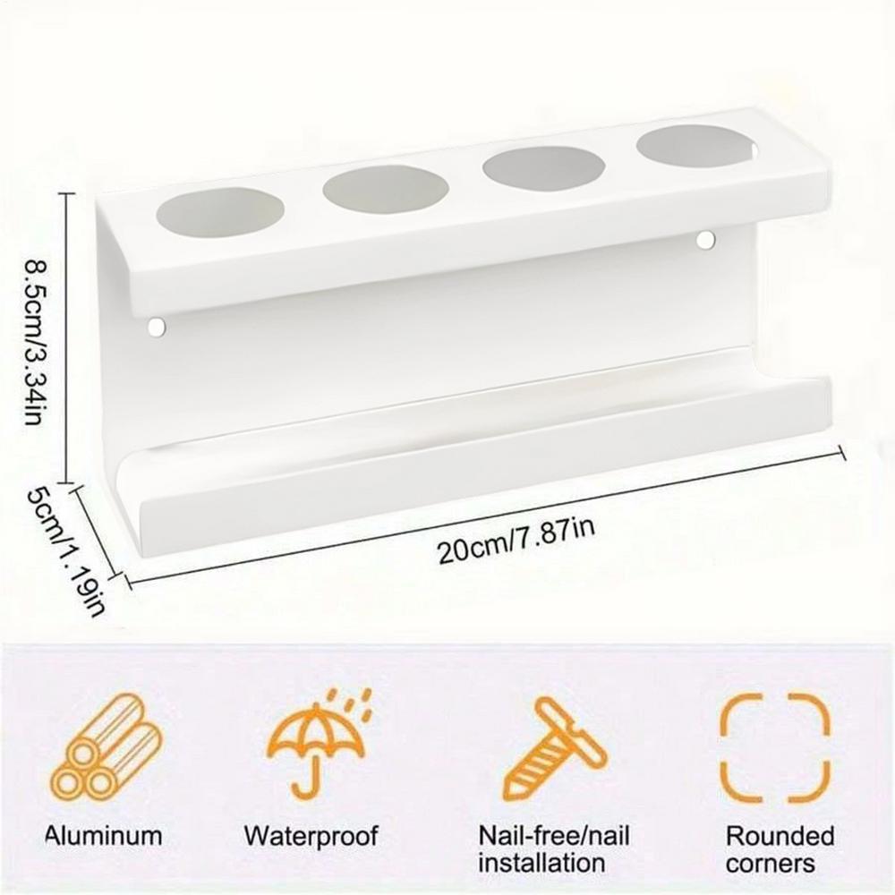 Toothbrush Holders 4-Slot No Drilling Stand With Diatomite Base Bathroom Toothbrush Holder Storage Rack For Toothpaste Kitchen