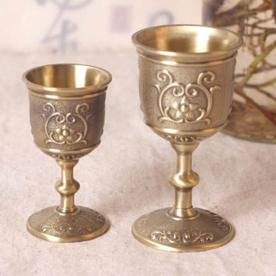 Practical Anti-fall Electroplating Nice-looking Antique Mini Wine Pot Cups Party Decor Wine Jug
