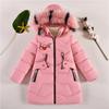 Girls Winter Clothing Children Medium and Long Down Jackets Fashion Hooded Cotton Padding Coats for Girl