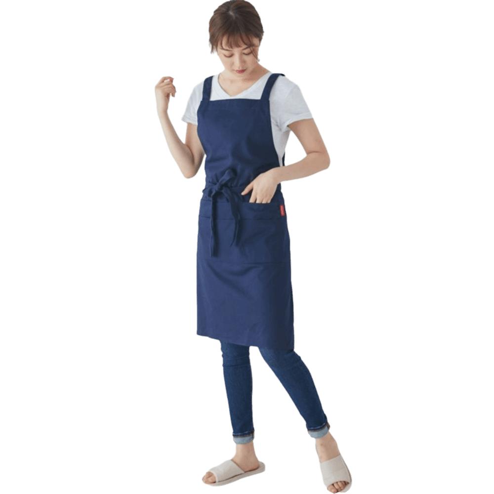 Hanging Neck Household Waterproof Apron Cotton Kitchen Apron Japanese-style Apron Restaurant